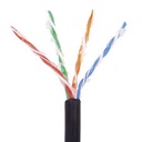 Cable por metro , Cat5E, con gel, para intemperie, doble forro extrema humedad, bajo tierra, UL, color negro para aplicaciones en video vigilancia, y redes de alta velocidad.
