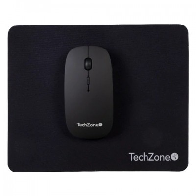 [TZ18MOUINA] Mouse inalambrico de bateria recargable TechZone, 1600 DPI´s, 4 botones, texturizado en rubber, mouse pad de regalo, 1 año de garantía.